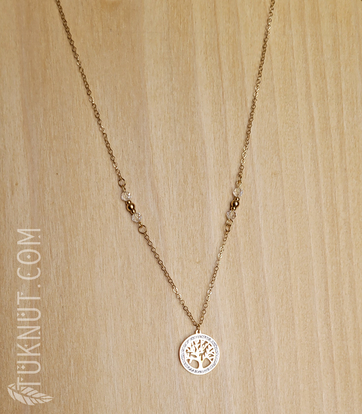 Golden Luminous Tree Necklace • C104