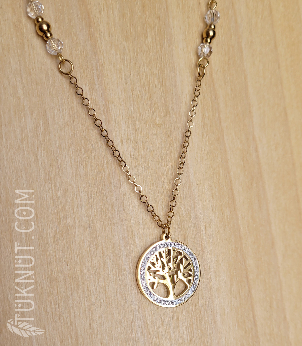 Golden Luminous Tree Necklace • C104