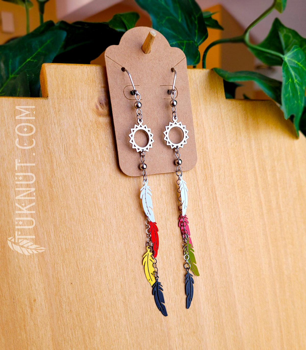 Boucles d'oreilles Petit cercle de vie (ou Roue de médecine) • BO07