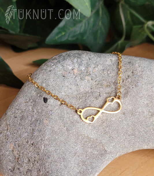 Infinity Heart Bracelet Gold
