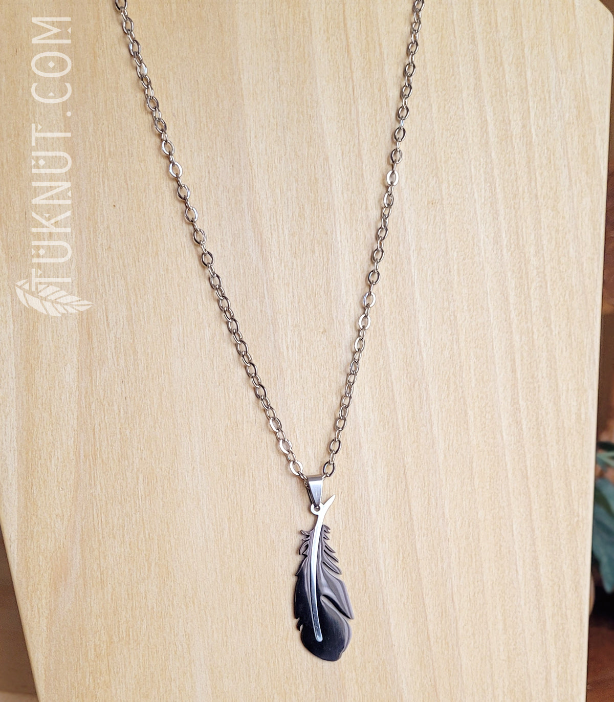 Black Feather Necklace • C103