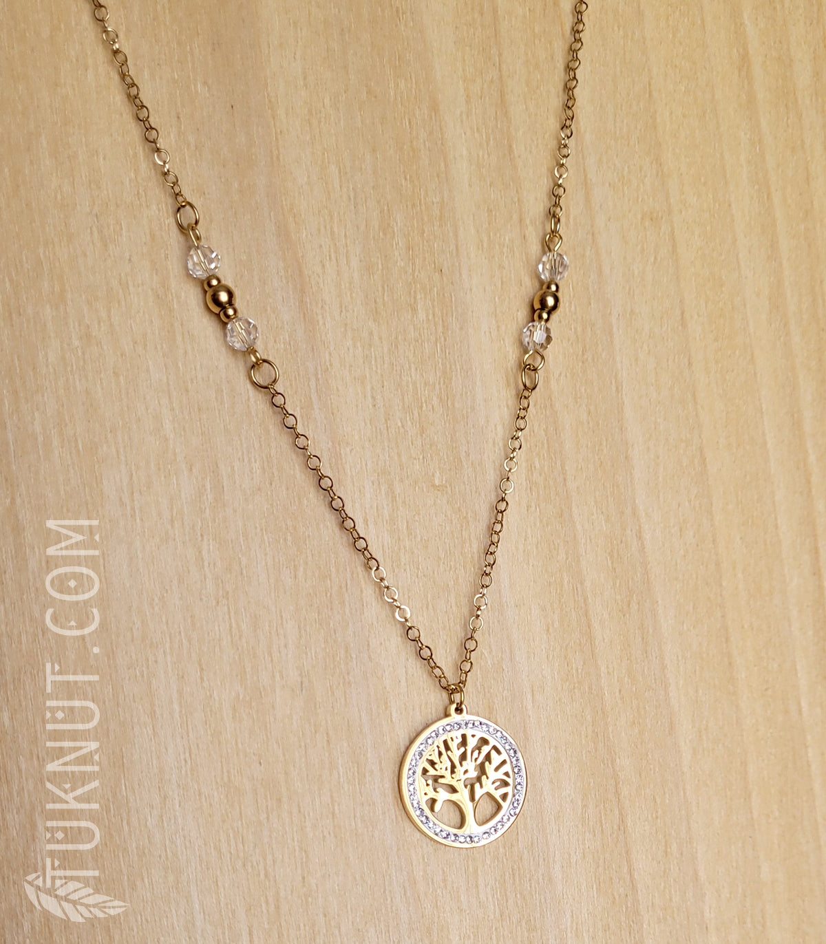 Golden Luminous Tree Necklace • C104