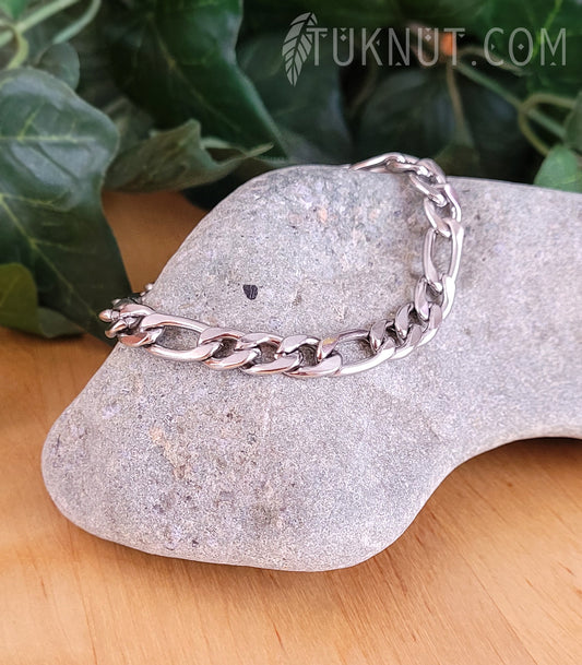 Bracelet en acier inoxydable (couleur : argent) TUKNUT